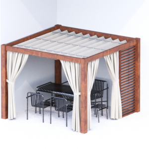 Garden terrace curtains up to 155 cm wide